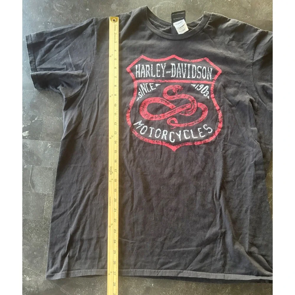Harley-Davidson Las Vegas Nevada T-Shirt Mens XL Black Red Snake Graphic Tee - Picture 4 of 5